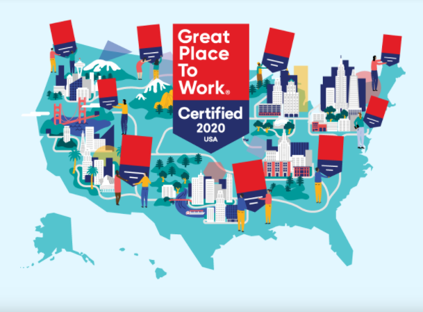 Great Place to Work USA map image